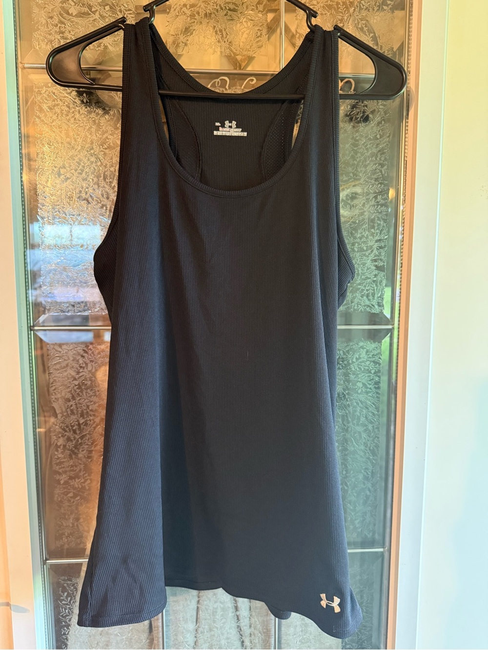 Under Armour Heat Gear Ribbed Black Racerback Tank Top